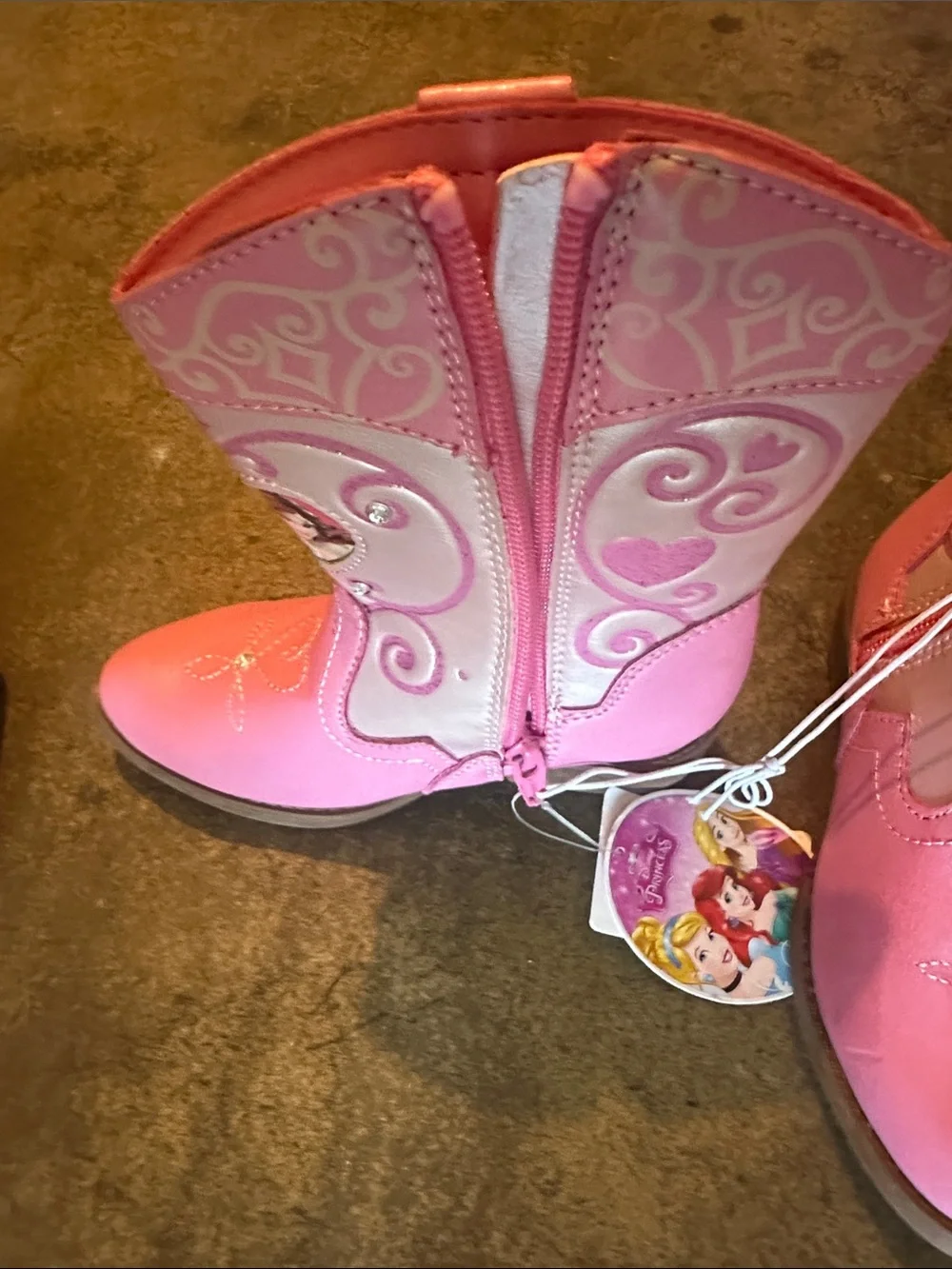 DISNEY PINK PRINCESS BOOTS WESTERN BOOTS FOR KIDS